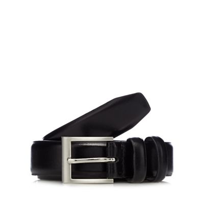 The Collection Black leather double keeper belt